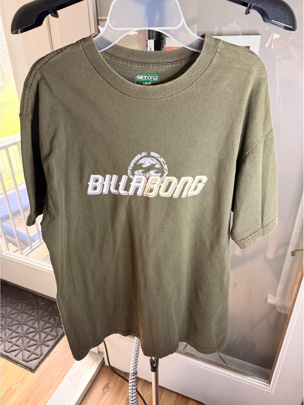 Billabong Olive Green Short Sleeve T Shirt Large